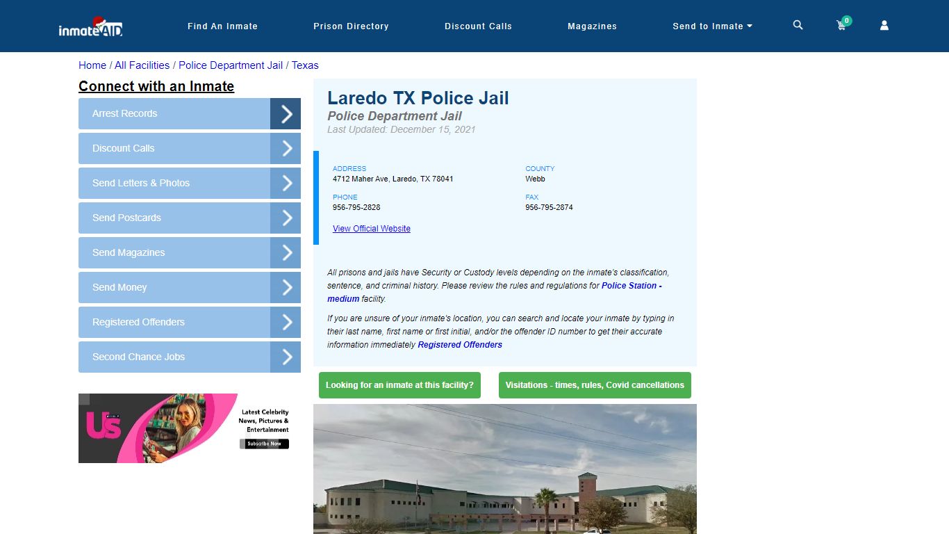 Laredo TX Police Jail & Inmate Search - Laredo, TX