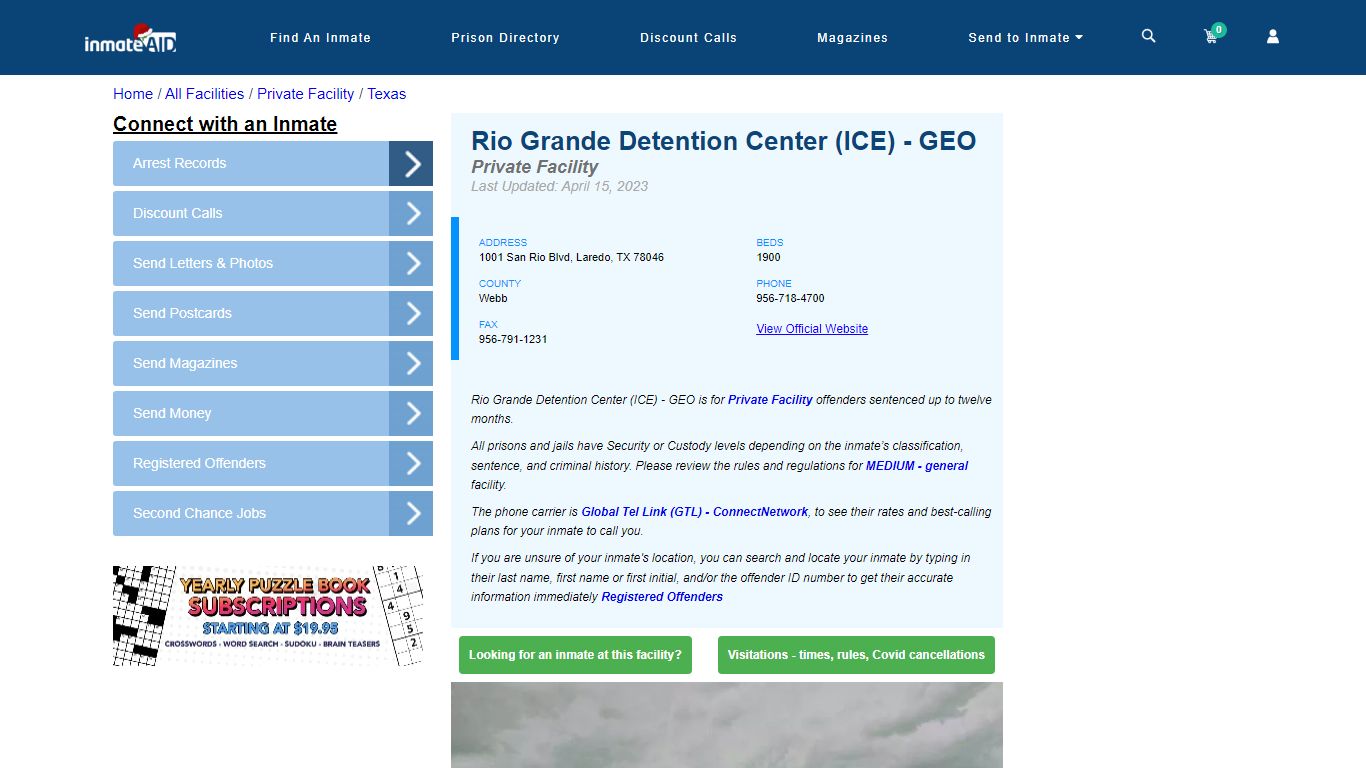 Rio Grande Detention Center (ICE) - GEO - Inmate Search - Laredo, TX
